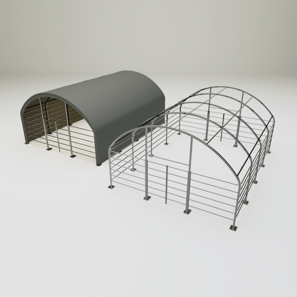 Prístrešok pre zvieratá 6m x 8m x 3,7m