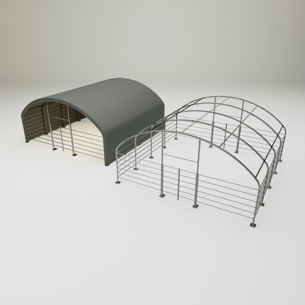 Prístrešok pre zvieratá 8m x 8m x 4m